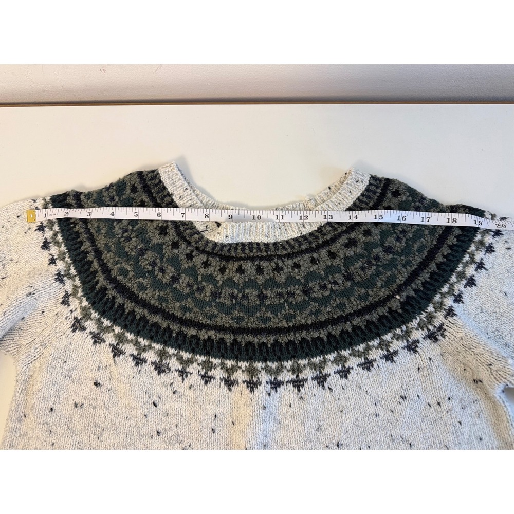 Maurices Women Cream Speckled Fair Isle Sweater Dress Green Grey Size 0 - Picture 7 of 10